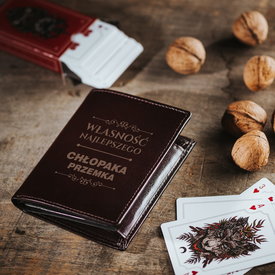 Portfel z grawerem Własność Najlepszego Chłopaka